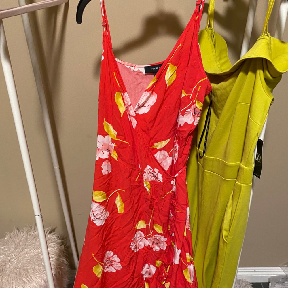 Forever 21 -high low wrap dress never worn